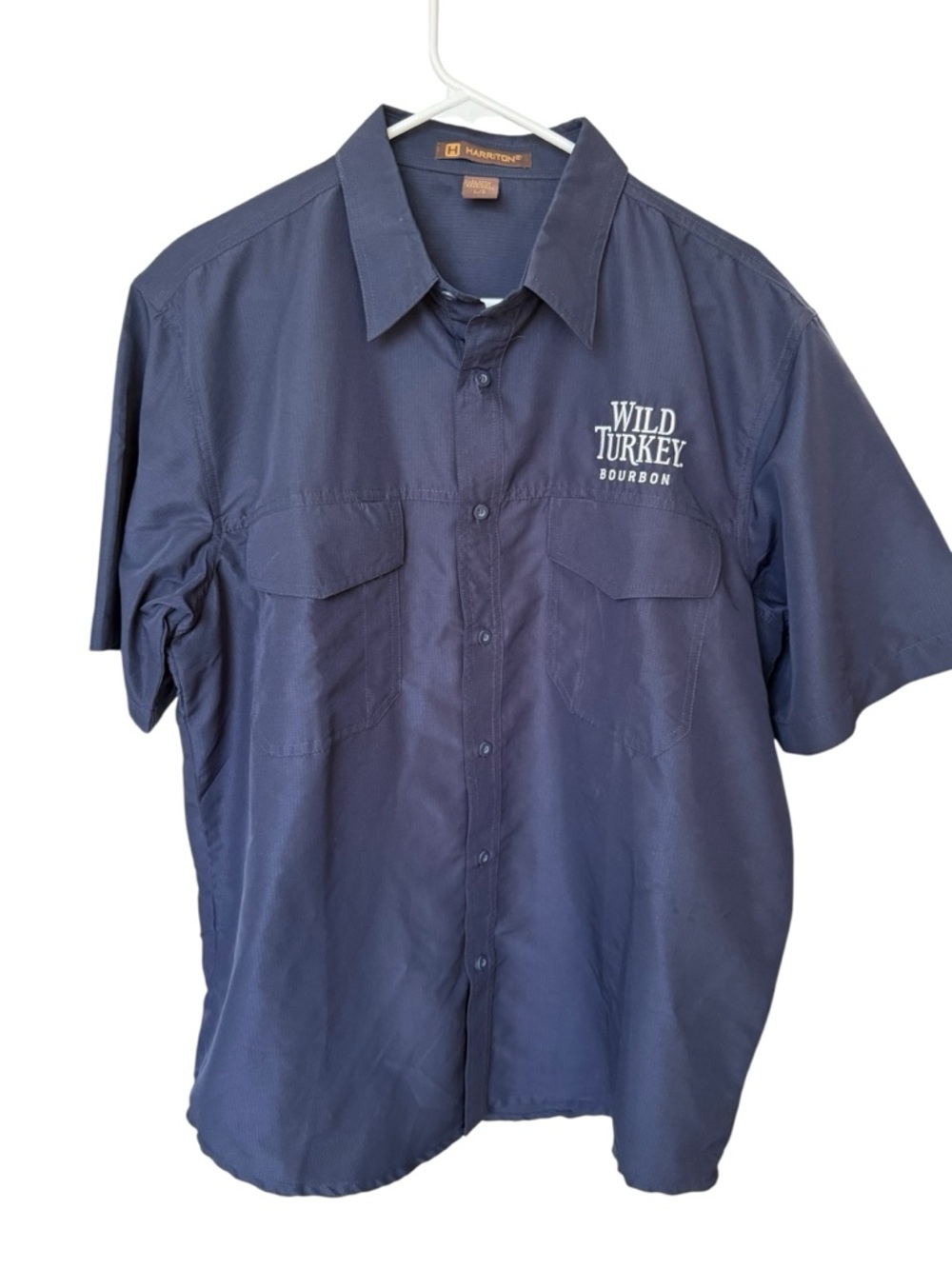 Wild Turkey Bourbon Fishing Harriton Shirt Large